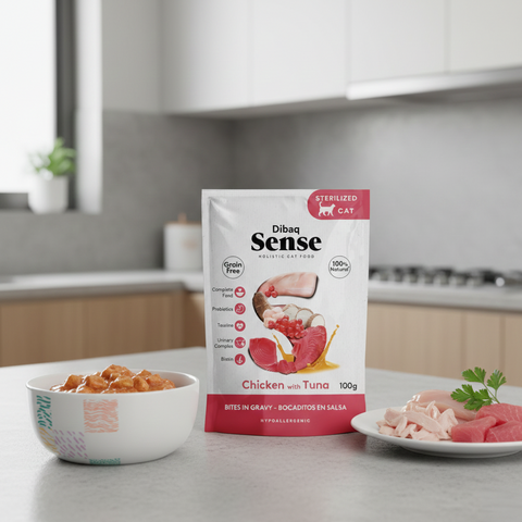 Dibaq Sense Cat Bocaditos de Pollo con Atún 100g