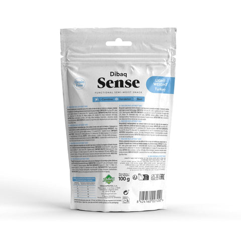 Dibaq Sense Snack Peso Light Pavo para Perros 100g