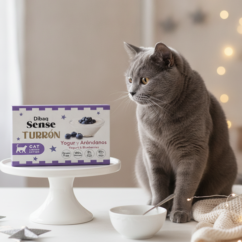 Snack navideño Dibaq Sense para gatos adultos sabor yogur y arándanos