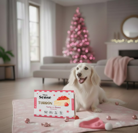 Turrón para perros Dibaq Sense con pollo, pato, pavo, queso y fresas