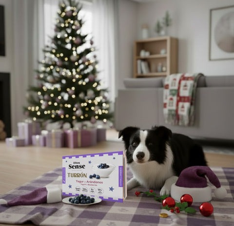 Snack navideño Dibaq Sense para perros adultos sabor yogur y arándanos