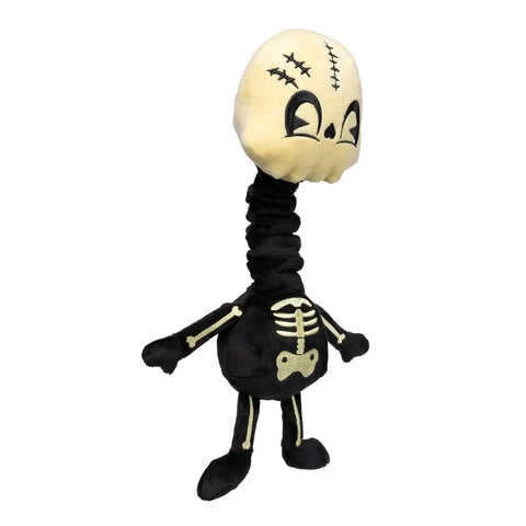 Peluche FuzzYard Jerry Spinefeld con forma de esqueleto negro para perro