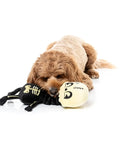 Peluche FuzzYard Jerry Spinefeld con forma de esqueleto negro para perro