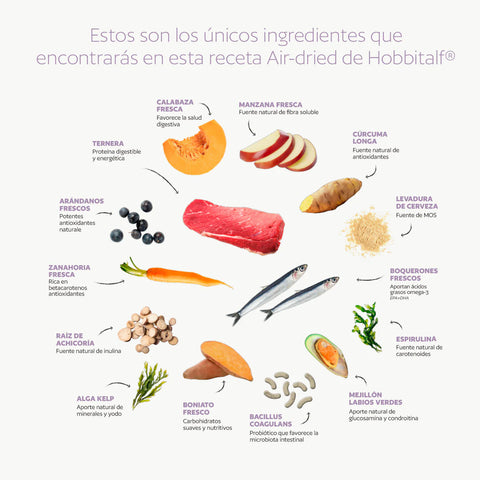 Hobbitalf Air-dried Superfood Adult cat Boquerón&Ternera