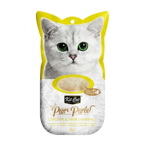 Kit Cat PurrPuree Pollo (Anti Hairball) 4x15g