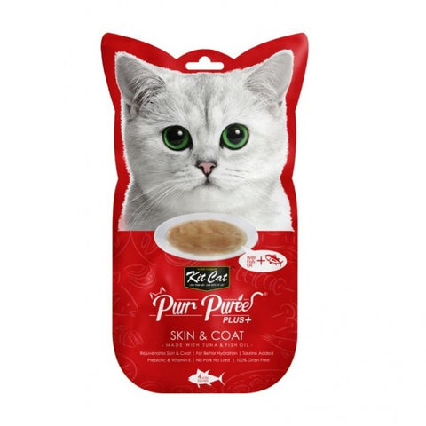 Kit Cat PurrPuree Atún (Skin&Coat) 4x15g