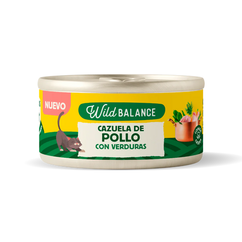 WildBalance Cat Lata Cazuela de Pollo con verduras 80g