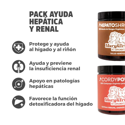 Pack Hepato Renal - HepatoShrooms (75g) + Cordypower (75g)