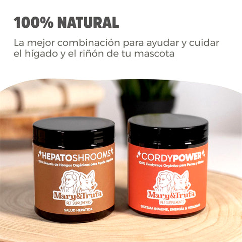 Pack Hepato Renal - HepatoShrooms (75g) + Cordypower (75g)