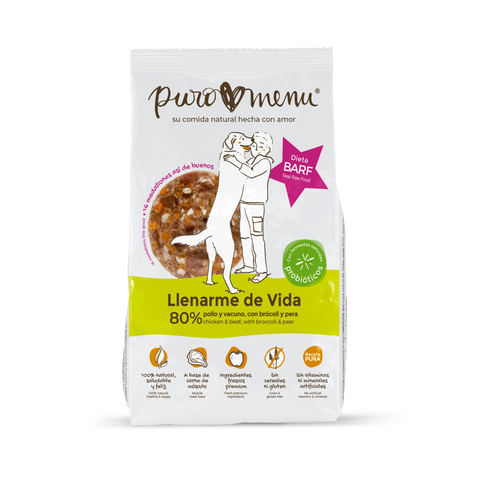 Puromenu BARF "LLenarme de Vida" (Pollo y Vacuno)