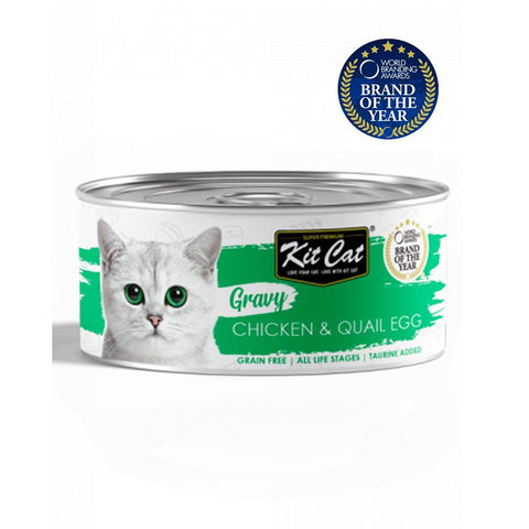 Kit Cat lata Gravy Pollo con Huevo de Codorniz 70g