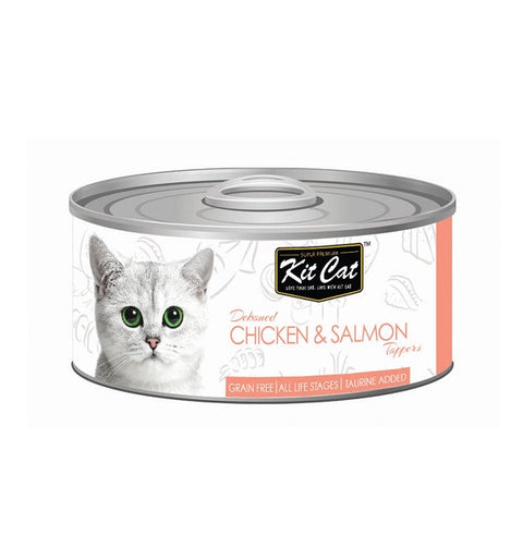 Kit Cat lata Toppers Pollo y Salmón 80g