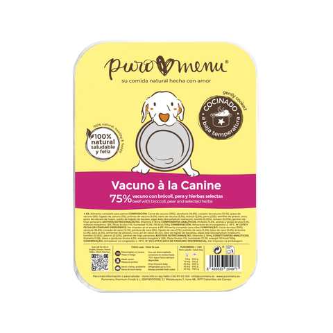 Puromenu Cocinado "Vacuno a la Canine"