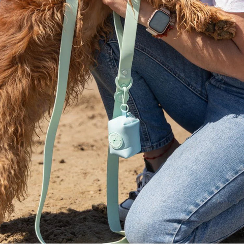 Dukier Porta Bolsas Turquoise para Perro