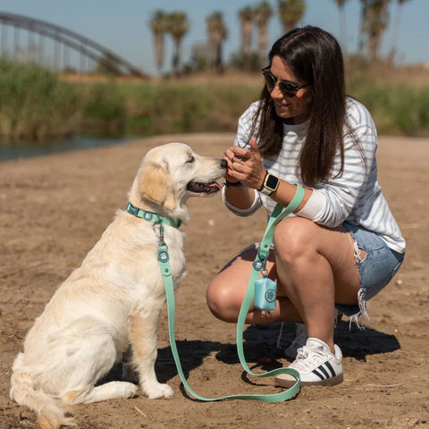 Dukier Correa Waterproof Jade Mint para Perro